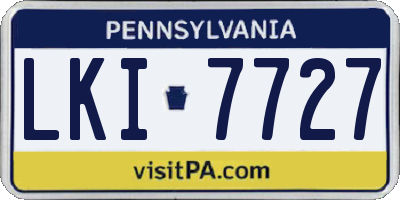 PA license plate LKI7727