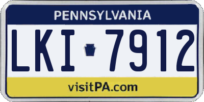 PA license plate LKI7912