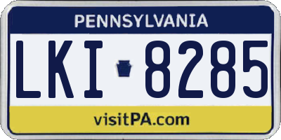 PA license plate LKI8285