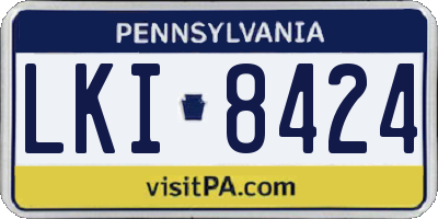 PA license plate LKI8424