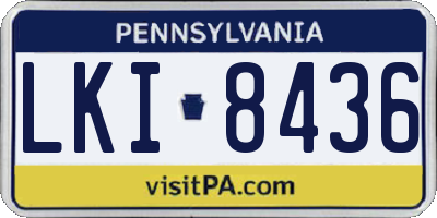 PA license plate LKI8436
