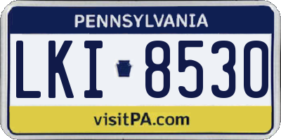 PA license plate LKI8530