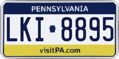 PA license plate LKI8895