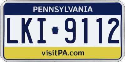 PA license plate LKI9112