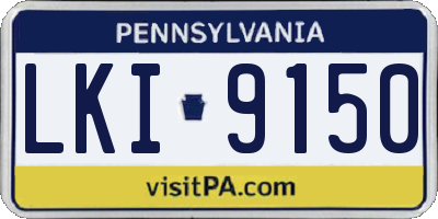 PA license plate LKI9150
