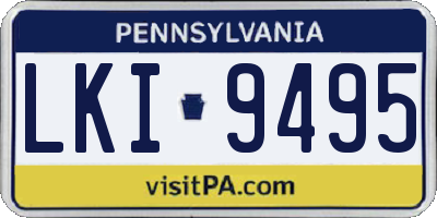 PA license plate LKI9495
