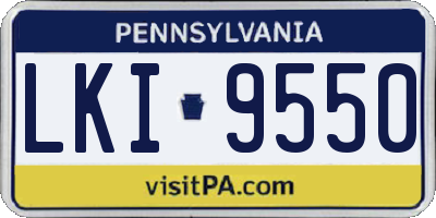 PA license plate LKI9550