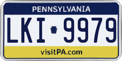 PA license plate LKI9979