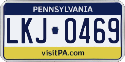 PA license plate LKJ0469