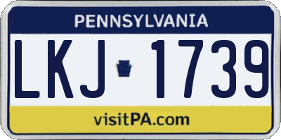 PA license plate LKJ1739