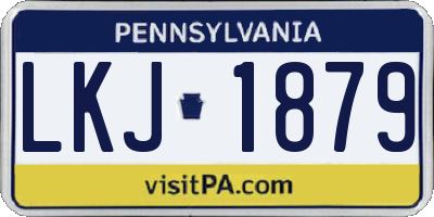 PA license plate LKJ1879
