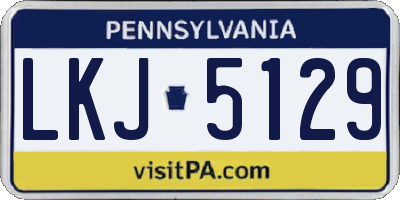 PA license plate LKJ5129