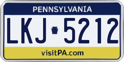 PA license plate LKJ5212