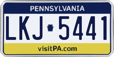 PA license plate LKJ5441