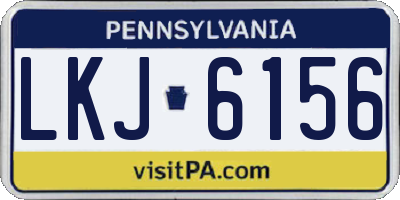PA license plate LKJ6156