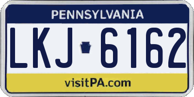 PA license plate LKJ6162
