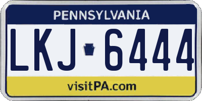 PA license plate LKJ6444