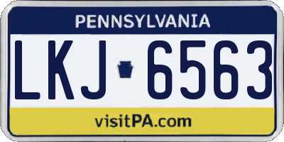 PA license plate LKJ6563