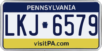PA license plate LKJ6579