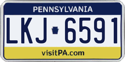 PA license plate LKJ6591
