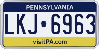 PA license plate LKJ6963
