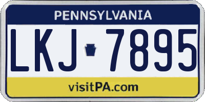 PA license plate LKJ7895