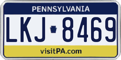 PA license plate LKJ8469