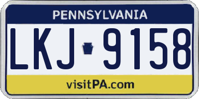 PA license plate LKJ9158