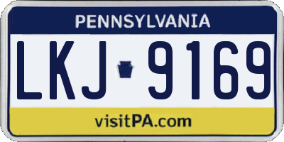 PA license plate LKJ9169