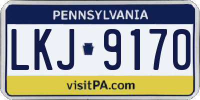 PA license plate LKJ9170