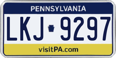 PA license plate LKJ9297