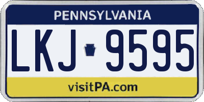PA license plate LKJ9595