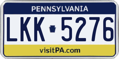 PA license plate LKK5276