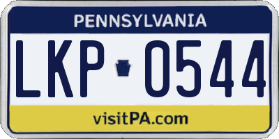 PA license plate LKP0544
