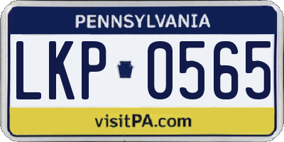 PA license plate LKP0565