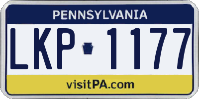 PA license plate LKP1177