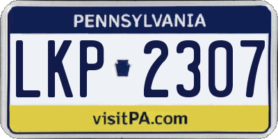 PA license plate LKP2307