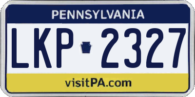 PA license plate LKP2327