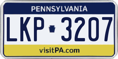PA license plate LKP3207
