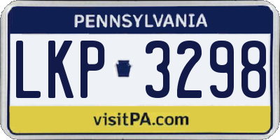 PA license plate LKP3298