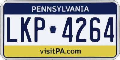 PA license plate LKP4264