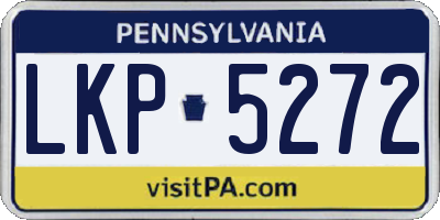 PA license plate LKP5272