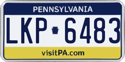 PA license plate LKP6483