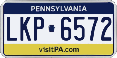 PA license plate LKP6572