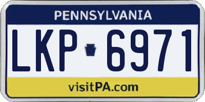 PA license plate LKP6971