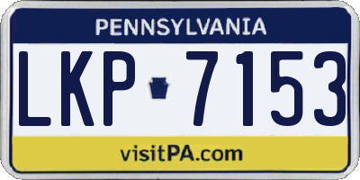 PA license plate LKP7153