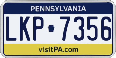 PA license plate LKP7356