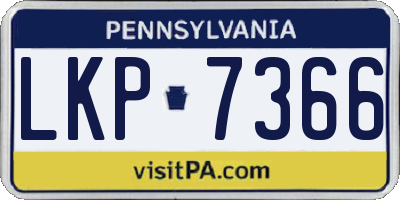PA license plate LKP7366
