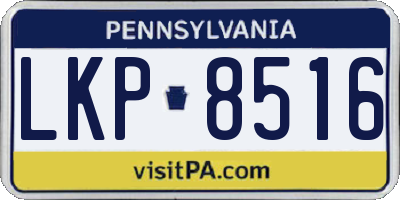 PA license plate LKP8516