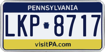 PA license plate LKP8717